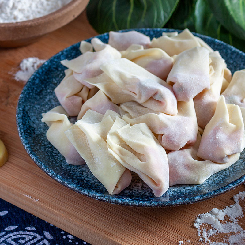 蒙西娜鲜肉云吞混沌冷冻盒装鲜虾云吞馄饨速食早餐食材250g24个起-图0