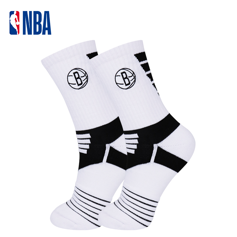 NBA美式篮球长袜休闲运动袜子高筒男士跳操跑步毛巾底加厚精英袜-图1