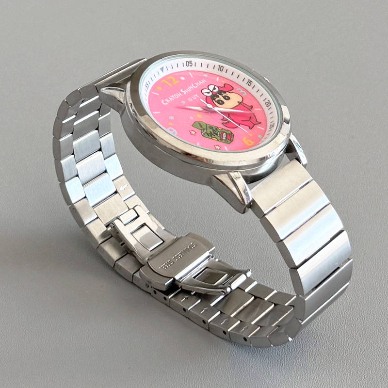 适用三福动漫小新卡通手表竹节金属不锈钢表带新款高级20mm腕带18 - 图2