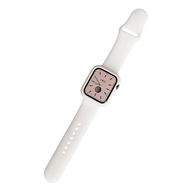 纯色白色硅胶se适用iwatch表带s9新款保护壳苹果applewatch手表s8,淘宝优惠券,粉丝福利购,淘宝优惠卷