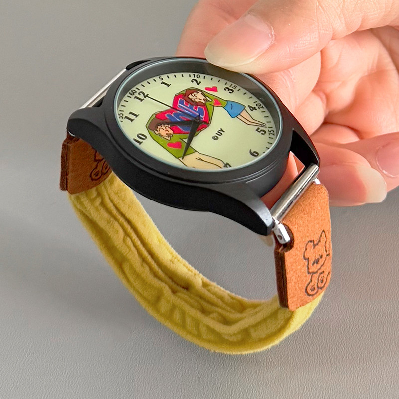 适用三福动漫小新卡通手表弹力尼龙发圈小狗松紧皮筋18mm表带20mm,淘宝优惠券,粉丝福利购,淘宝优惠卷