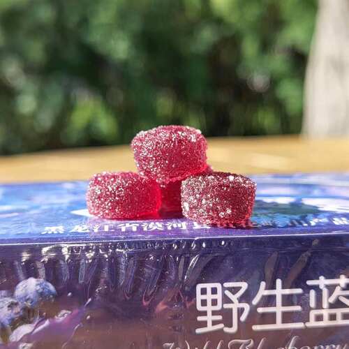 北极庄园东北蓝莓原汁软糖漠河特产400g一盒软糖休闲零食 - 图1
