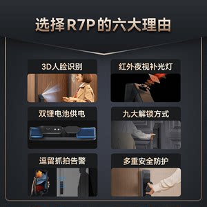 德施曼密码锁指纹锁家用防盗门3D人脸识别智能锁R7P感应锁电子锁