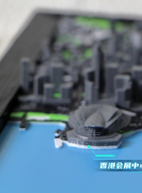 香港微缩城市立体模型摆件3d打印摆件装饰礼品礼物客厅办公桌面