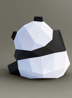 可爱害羞的熊猫简约摆件电视柜