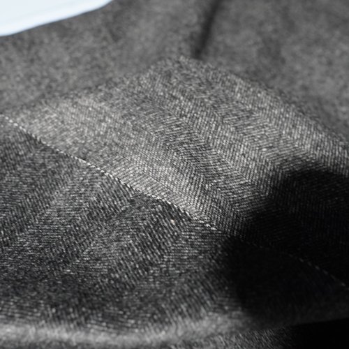 216号深灰鱼骨纹精纺羊毛羊绒  510g/3m 50%羊绒50%羊毛 不可剖 - 图1