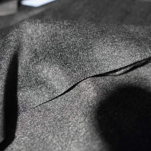 216号深灰鱼骨纹精纺羊毛羊绒  510g/3m 50%羊绒50%羊毛 不可剖 - 图2