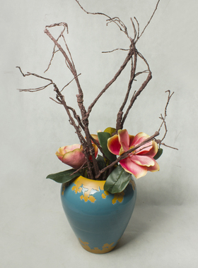 地中海风美式陶瓷花瓶