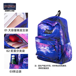 Jansport旗舰店海底星空男孩子小学生书包通勤电脑背包 91S