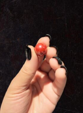 14m高含量辰砂朱砂帝王砂单珠可串万能链变成吊坠项链