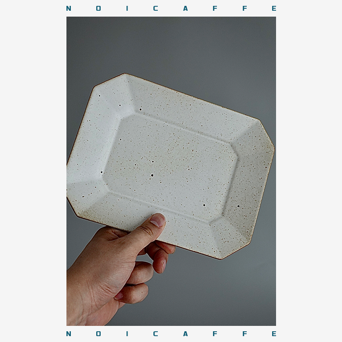 诺裔 日式器 松川製陶技术支持日用食器和风粗陶长方平盘子之矩方 - 图3