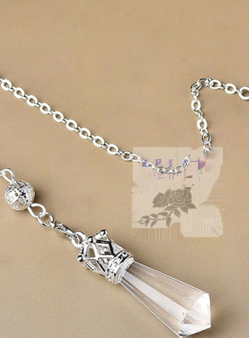 天然白水晶灵修灵摆挂件