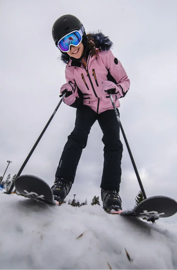 女修身滑雪裤防风裤黑色德国滑雪裤防水10000mm防风裤freyung保暖 - 图0