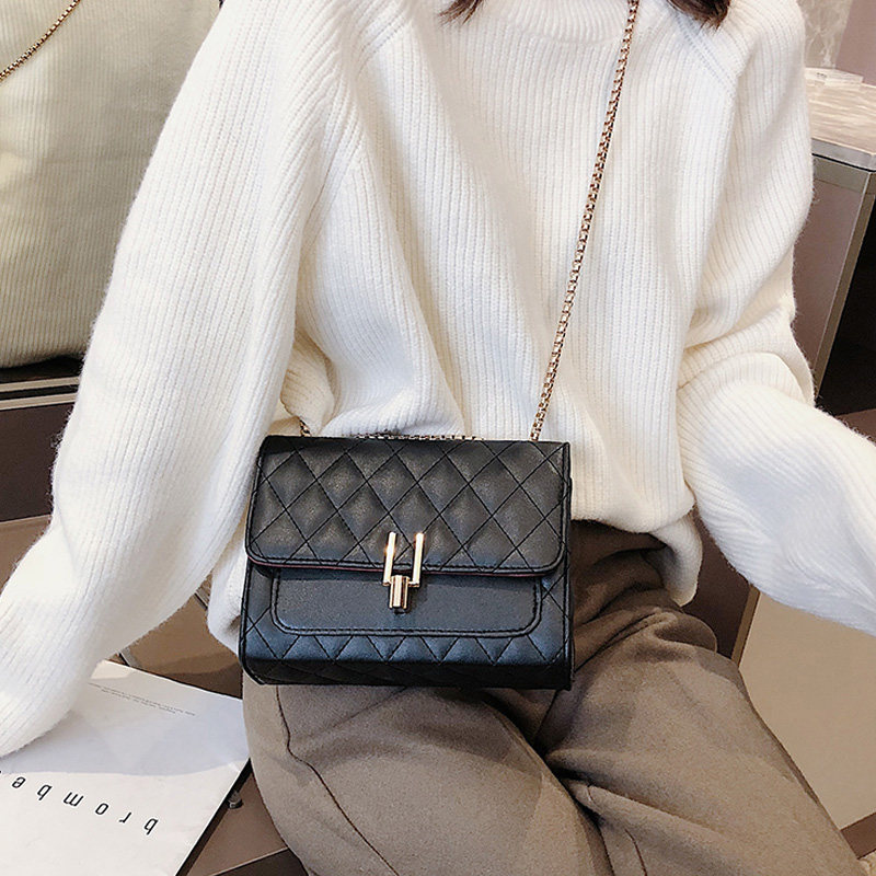 小ck 2020新款百搭小香风菱格链条包 斯提亚女士包袋