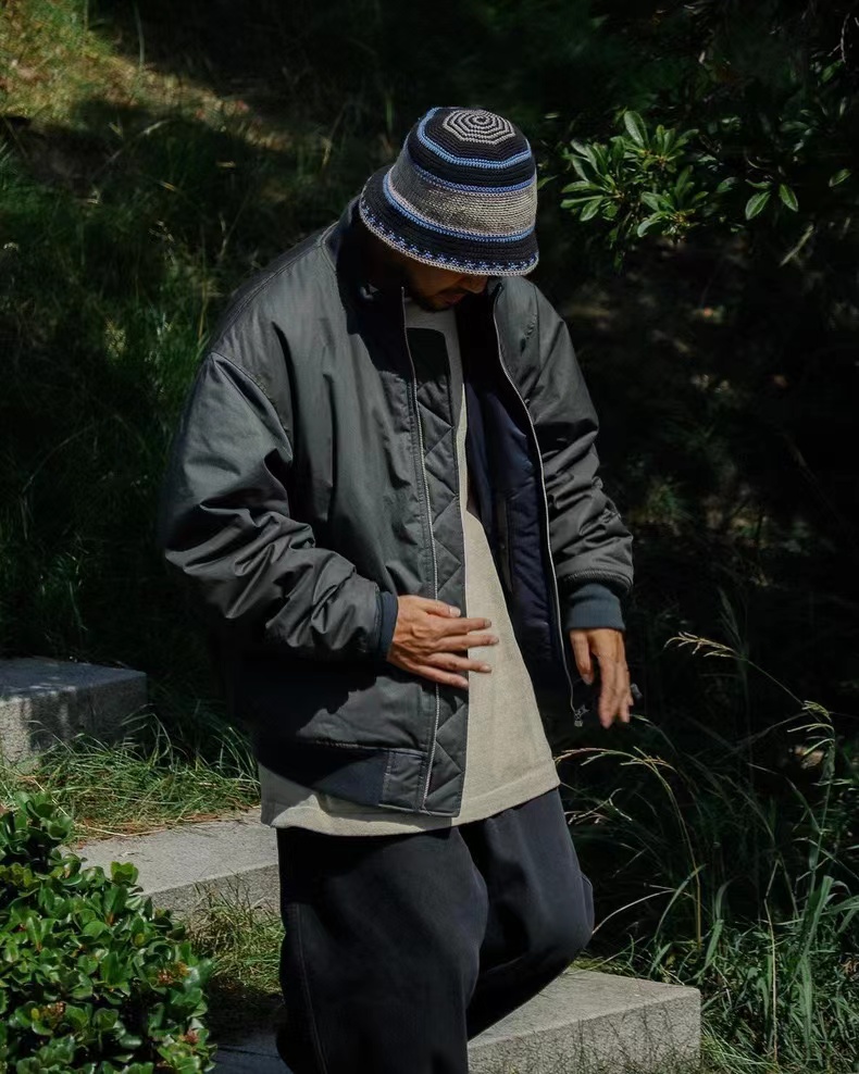 日单现货 23AW Nanamica Insulation Varsity Jacket MA1 P棉夹克 - 图0