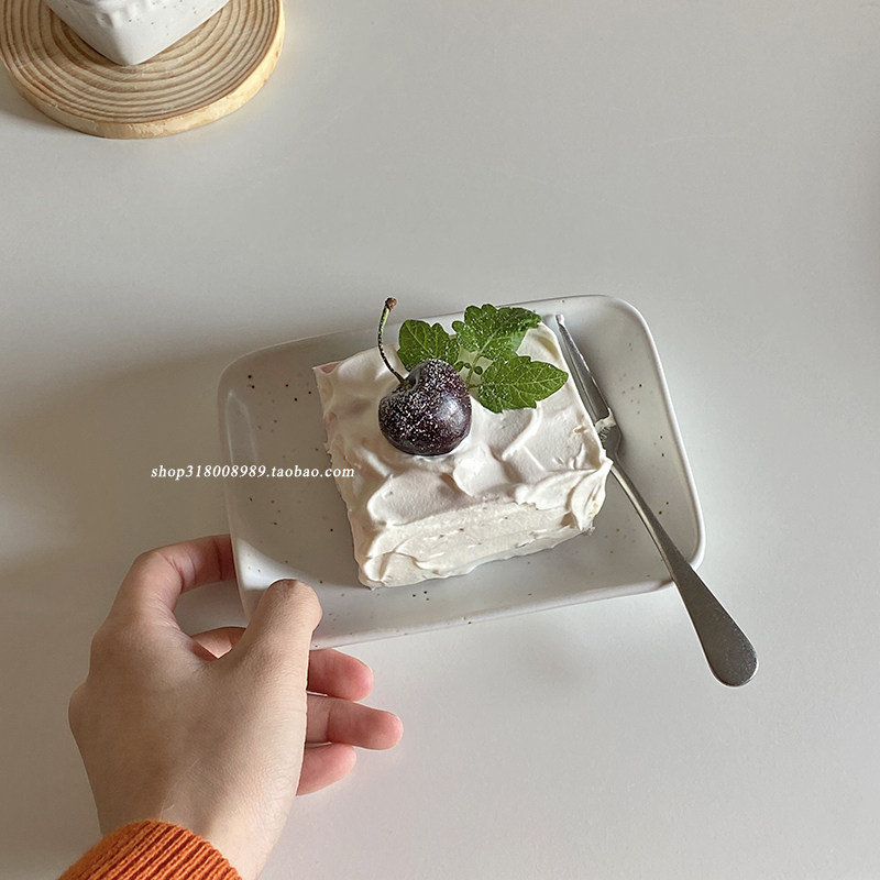 走失的blue点心盘套装北欧长方形甜品盘哑光陶瓷下午茶餐盘小吃碗,淘宝优惠券,粉丝福利购,淘宝优惠卷
