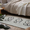 Cartoon cute clouds bedroom bedside ins home small carpet room bay window blanket girl plush floor mat in front of the mirror