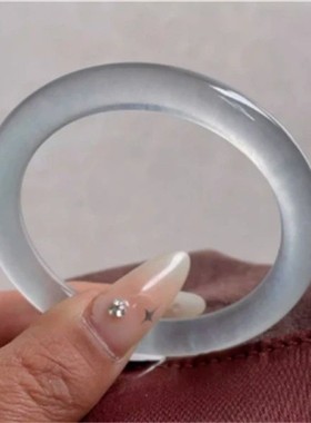 冰透蓝水天青冻海蓝玉翡翠色玉镯