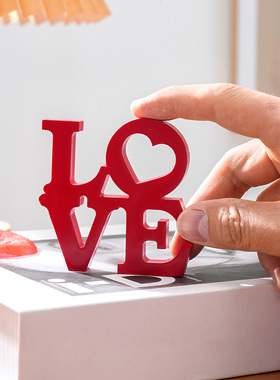 情人节装饰摆件创意家居派对装饰DIY英文字母LOVE摆件道具工艺品