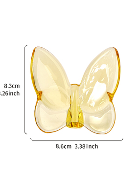 透明水晶蝴蝶造型桌面装饰摆件 派对庆典个性拍摄道具