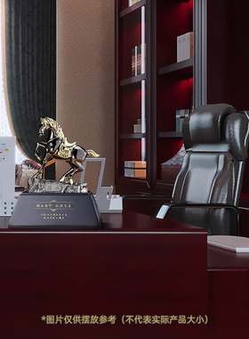 合金招财马老板办公室桌面装饰品