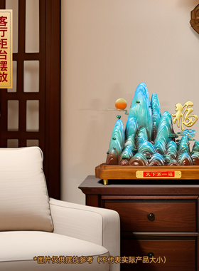 聚善缘福满江山摆件铜艺乔迁礼物