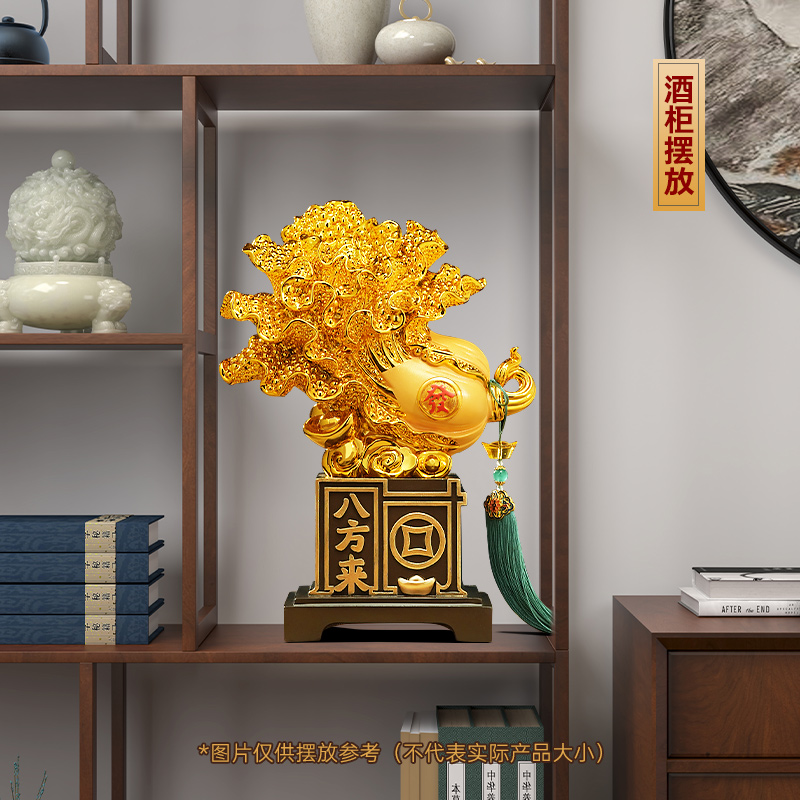 八方来财白菜摆件招财客厅玄关电视柜现代装饰品暖居乔迁开业礼物 - 图1