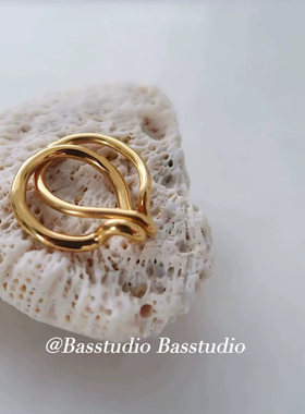 Basstudio不掉色小众设计双层多种戴法戒指女简约冷淡风通勤时尚