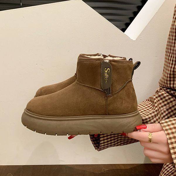 加绒高帮雪地靴女2025冬季新款学生ins韩版保暖休闲厚底棉鞋百搭,淘宝优惠券,粉丝福利购,淘宝优惠卷