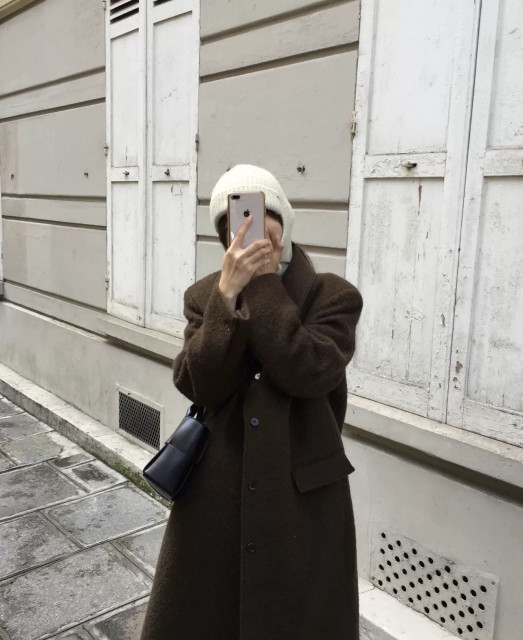 现货overtake韩国东大门2025秋冬新款女装时尚百搭长款羊驼大衣