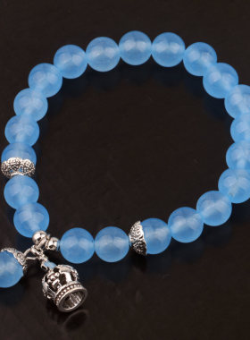 彩色猫眼石皇冠仿水晶手链