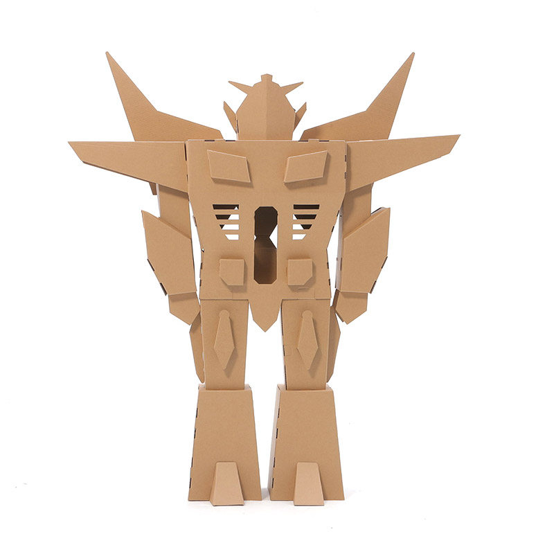 穿戴纸箱机器人铠甲涂鸦手工DIY幼儿园活动儿童纸模玩具环保模型 - 图2