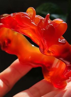 绝世酒红 纯天然逊克北红江料玛瑙手镯 稀世典藏级满红酒红宝石光