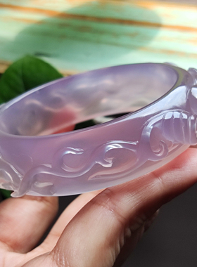 玛瑙印象 福禄双全 纯天然巴西帝王紫葫芦手镯 高冰饱满葫芦55