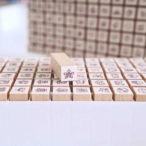 【Bring Q】原创/木质印章/可爱迷你印泥印章手帐M5活页打卡日常 - 图3