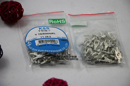 原装台湾凯士士KSS冷压Y型端子Y1.25-3SG 紫铜镀锡 100pcs - 图2