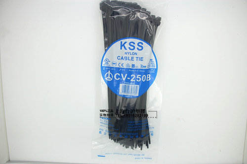 原装进口台湾KSS耐候性阻燃UL扎线带CV-250W 4.8*250mm 100根黑色 - 图1
