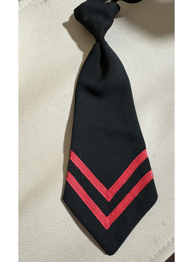 学院风条纹短款校服衬衣领带