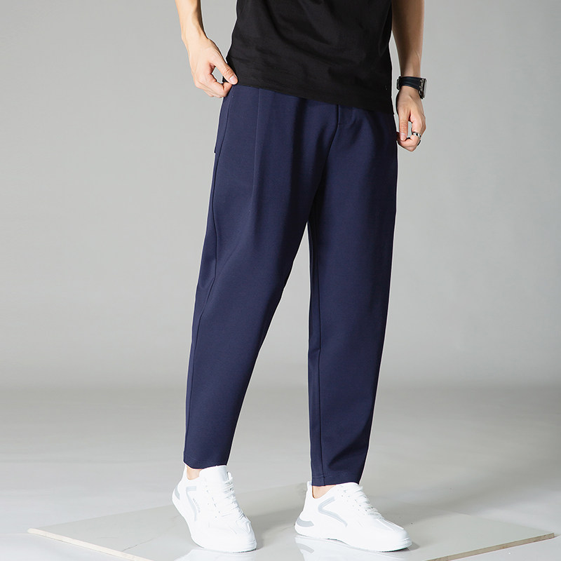 哈伦裤男士宽松内抽绳流行小脚藏蓝色萝卜裤弹力运动老爹休闲裤男,淘宝优惠券,粉丝福利购,淘宝优惠卷