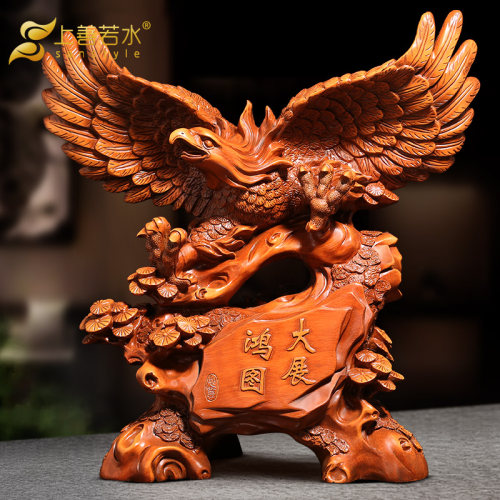 大展宏图老鹰摆件 办公室工艺品家居装饰品招财开业乔迁礼品6527 - 图1