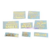 Xiaoweo diy английский язык благословения металлическая наклейка кристаллические капли кристаллических капель