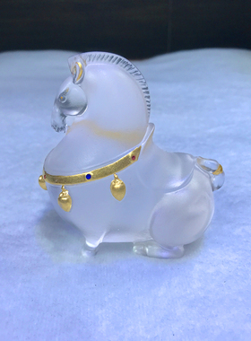 鎏金琉璃小唐马摆件马到成功工艺品招财高档家居客厅摆设创意礼品