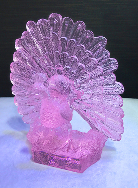 琉璃孔雀开屏摆件新中式吉祥物幸运高档家居装饰客厅乔迁新居礼品