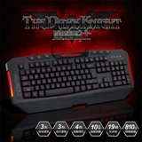 Black Jue Dark Knight Three -Color Bearlight Клавиатура Проводная клавиатура USB -клавиатура Мультимедийная подсветка клавиатура
