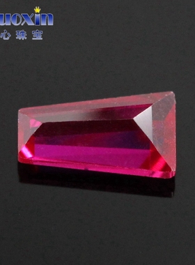 梯方5#红刚玉人造合成红宝石裸石 梯形进口手表首饰戒指美甲仿钻