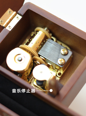 刻字木质钢琴音乐盒星之所愿礼物