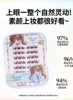 甜辣纯欲转校生假睫毛浓密泰系混血感亚裔上镜款特调网感深棕色