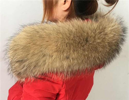 皮草超大毛领子真毛领子帽条整皮毛领子貉子毛帽条冬季狐狸毛领子 - 图0