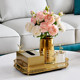Modern light luxury style metal tissue box coffee table decoration