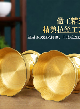 纯供奉黄铜烛台佛堂家用上供酥油灯座莲花蜡烛台菩萨长明灯用品